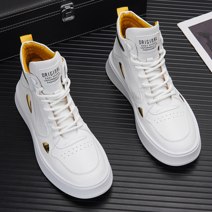 Two-tone lace-up sneakers I-0190