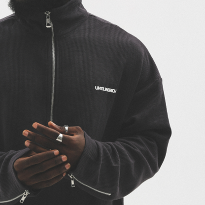 LOOSE HALF-ZIP SWEAT SHIRTI-0010