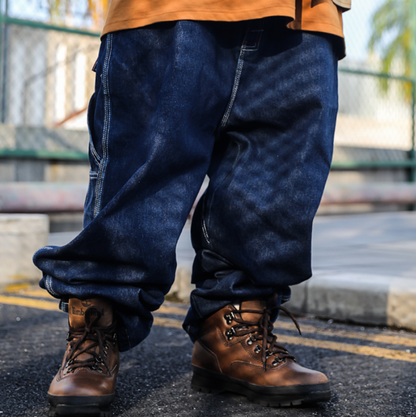 HEAVYWEIGHT EMBOSSED DENIM PANTS I-0132