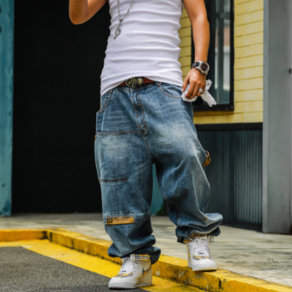 HEAVY WASH HIP-HOP JEANS I-0133