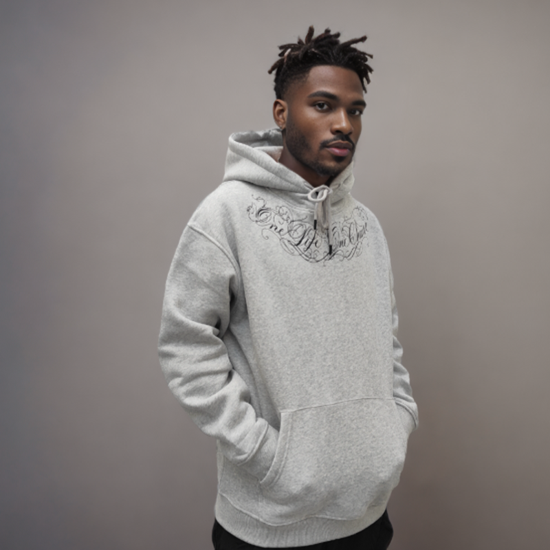 TATTOOED FLORAL HOODIE I-0114