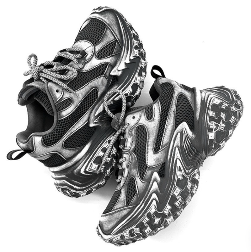 BLACK KNIGHTS THICK SOLE SNEAKERS I-0203