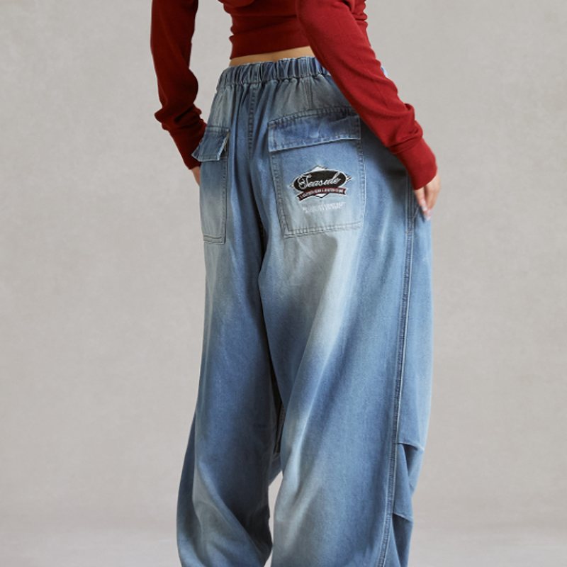 EMBROIDERED WIDE LEG DANCE PANTS I-0143