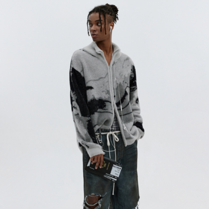 RETRO GRADIENT CARDIGAN JACKET