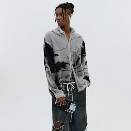 RETRO GRADIENT CARDIGAN JACKET