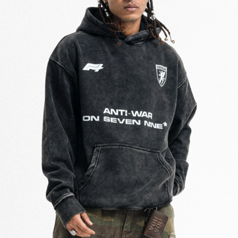 VINTAGE VELVET HOODED SWEATSHIRT I-0156