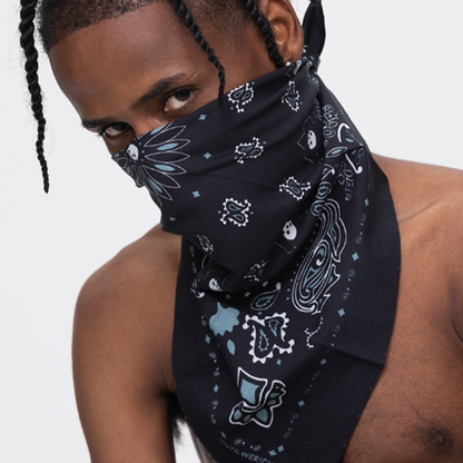 FLORAL BANDANA SCARF I-0008