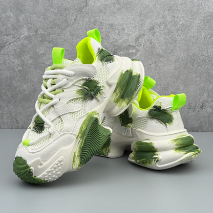 GRAFFITI THICK-SOLE SNEAKERS I-0234