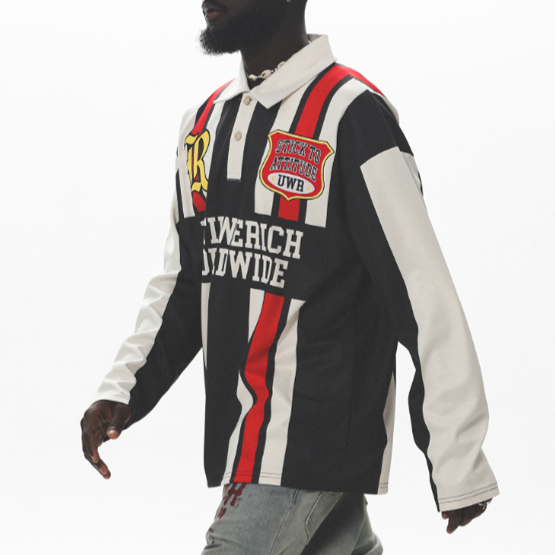 RETRO COLORBLOCK POLO SHIRT I-0003