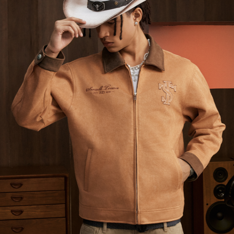 FAUX SUEDE PATCHWORK JACKET I-0051