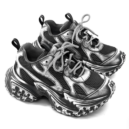 BLACK KNIGHTS THICK SOLE SNEAKERS I-0203