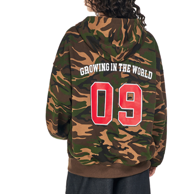 RETRO CAMO HOODED SWEATSHIRT I-0185