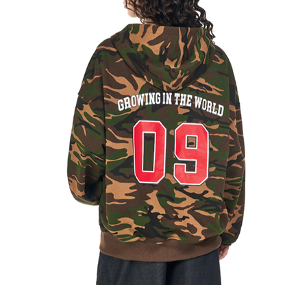 RETRO CAMO HOODED SWEATSHIRT I-0185