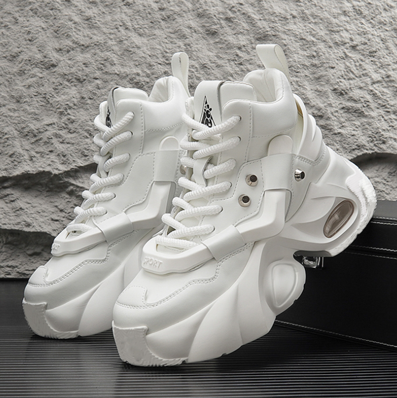 HIGH-TOP LACE-UP DAD SNEAKERS I-0189