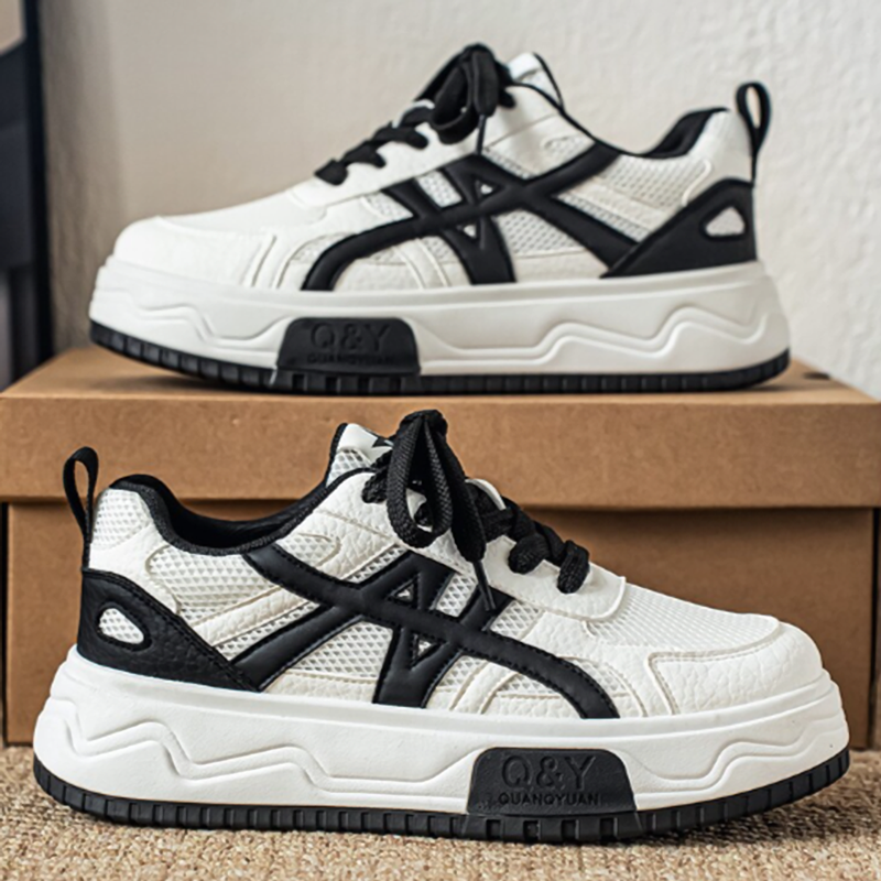 COLOR BLOCK MESH CASUAL SNEAKERS I-0246