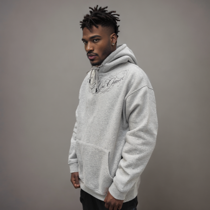 TATTOOED FLORAL HOODIE I-0114