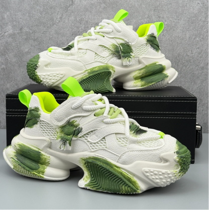 GRAFFITI THICK-SOLE SNEAKERS I-0234