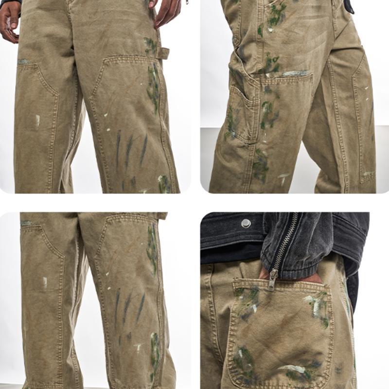 VINTAGE SCRATCHED JEANS I-0041