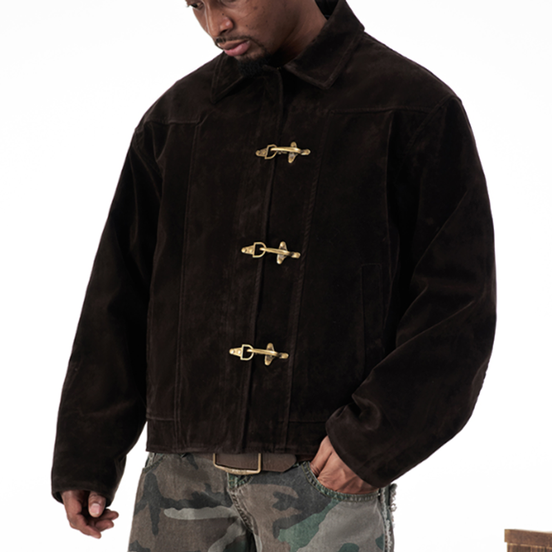 METALLIC SUEDE JACKET I-0058