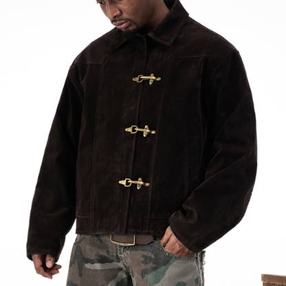 METALLIC SUEDE JACKET I-0058