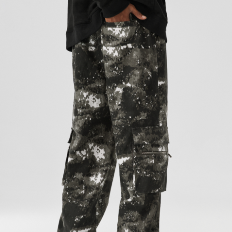 CAMOUFLAGE DRAWSTRING PANTS I-0088