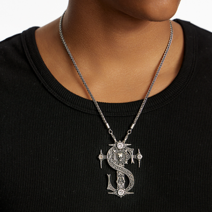 MEDIEVAL SKULL PENDANT NECKLACE I-0047