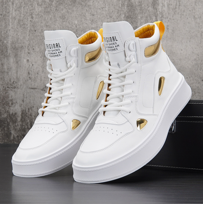 Two-tone lace-up sneakers I-0190