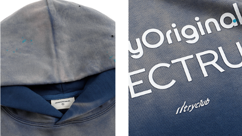 RETRO INK WASH HOODIE I-0068