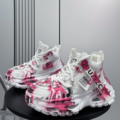 GRAFFITI HIGH-TOP SNEAKERS I-0147