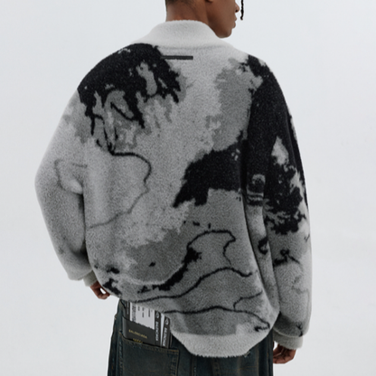 RETRO GRADIENT CARDIGAN JACKET