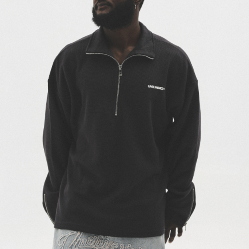 LOOSE HALF-ZIP SWEAT SHIRTI-0010