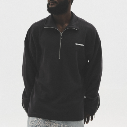 LOOSE HALF-ZIP SWEAT SHIRTI-0010