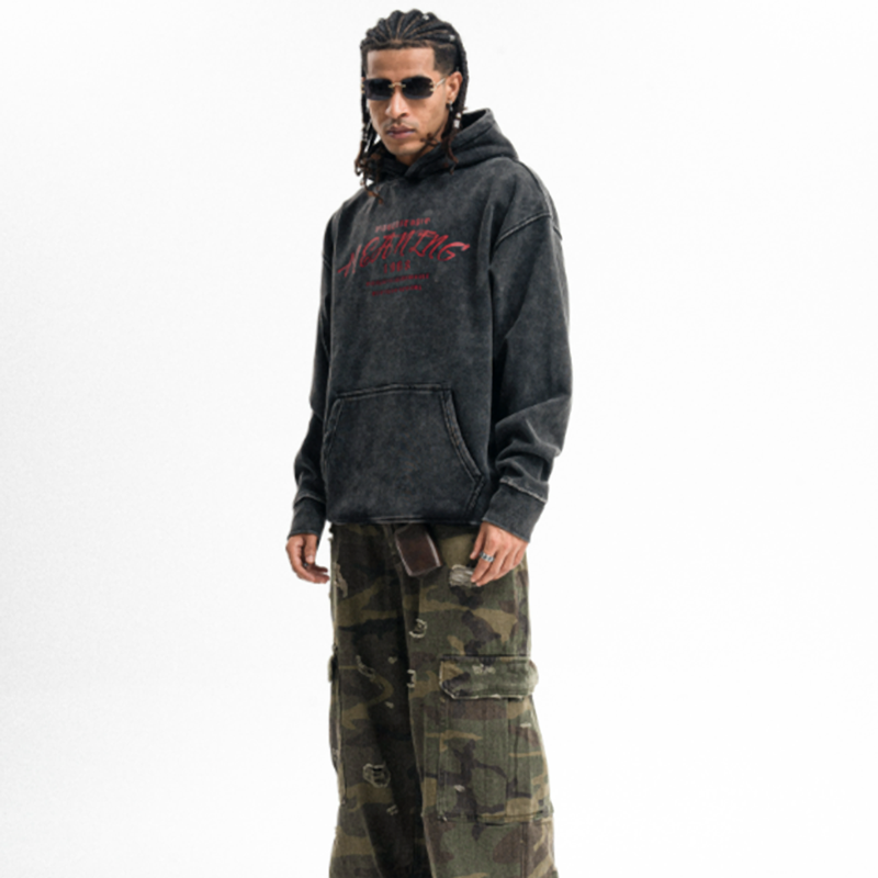 HOODED SHAKER SWEATSHIRT I-0161