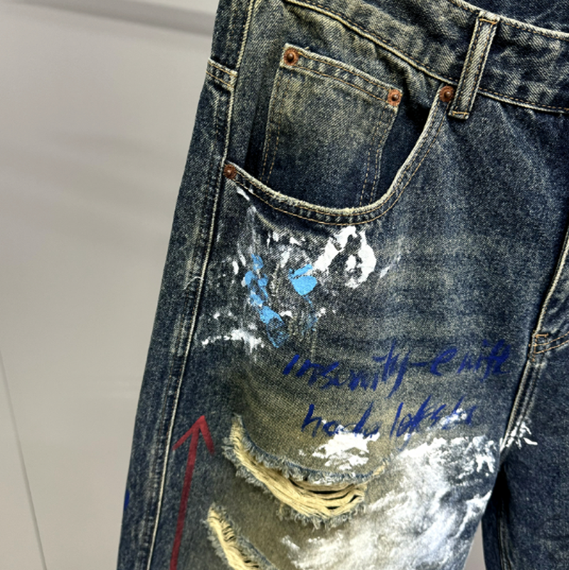 URBAN GRAFFITI WIDE-LEG PANTS I-0151