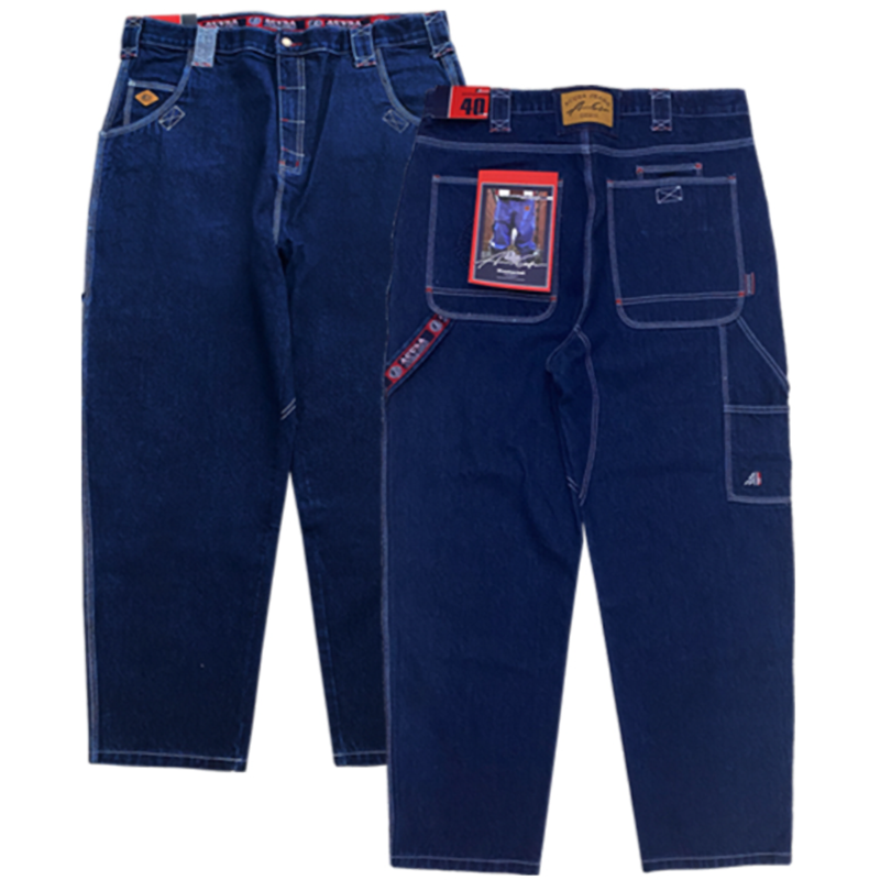 HEAVYWEIGHT EMBOSSED DENIM PANTS I-0132