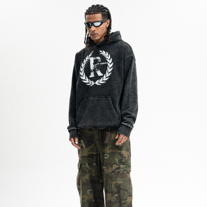 VINTAGE STYLE HOODED SWEATSHIRT I-0155