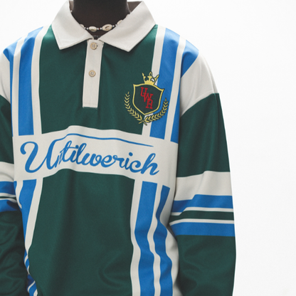 COLOR BLOCK LONG SLEEVE POLO I-0005