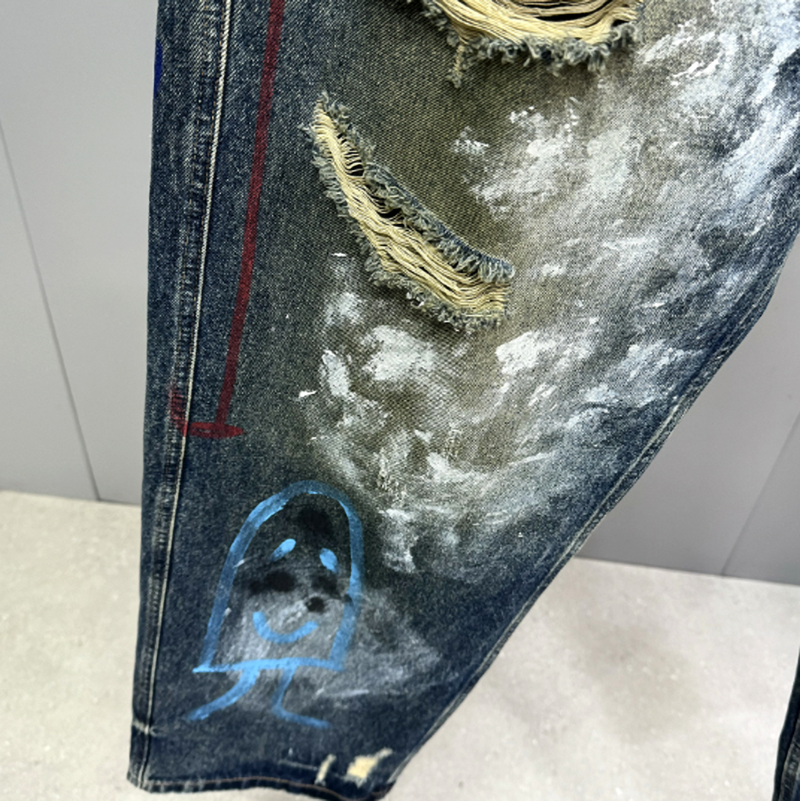 URBAN GRAFFITI WIDE-LEG PANTS I-0151