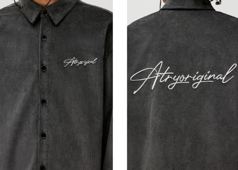 RETRO FLORAL CORDUROY SHIRT I-0080