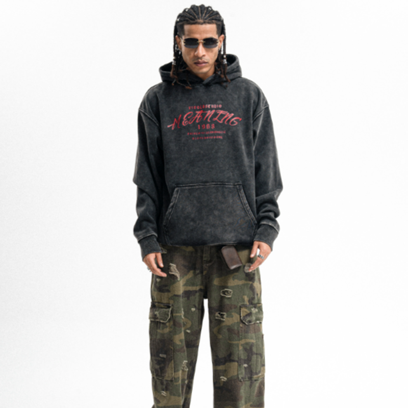 HOODED SHAKER SWEATSHIRT I-0161