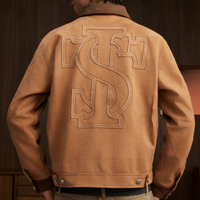 FAUX SUEDE PATCHWORK JACKET I-0051