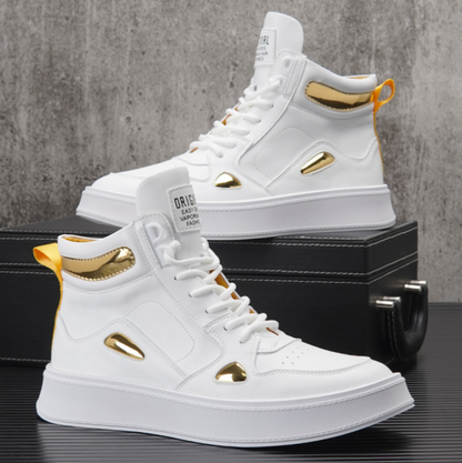 Two-tone lace-up sneakers I-0190