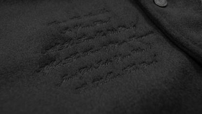 EMBROIDERED BLACK BASEBALL JACKET I-0057
