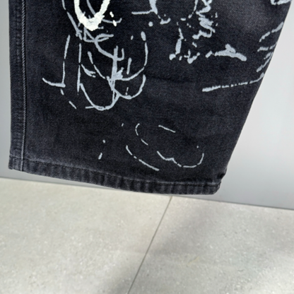 URBAN GRAFFITI WIDE LEG PANTS I-0153