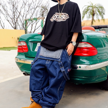 CASUAL STRAPPY DENIM OVERALLS I-0129