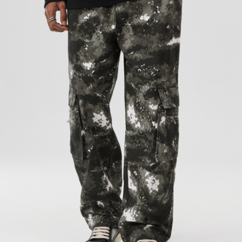 CAMOUFLAGE DRAWSTRING PANTS I-0088