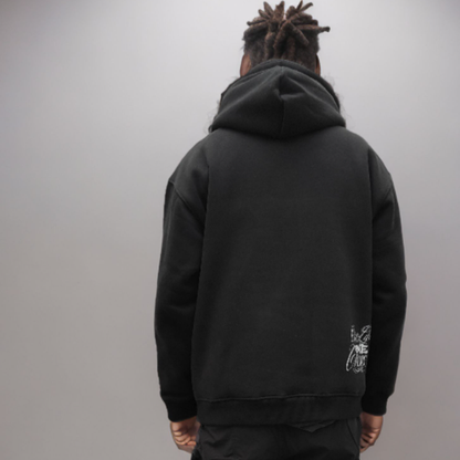 TATTOOED FLORAL HOODIE I-0114