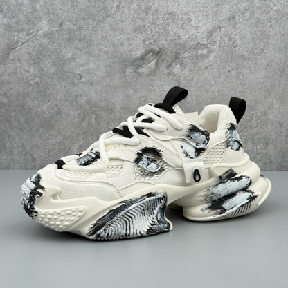 GRAFFITI THICK-SOLE SNEAKERS I-0234