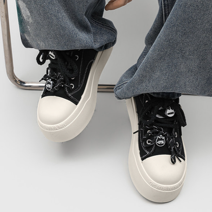 DENIM PLATFORM SNEAKERS I-0247
