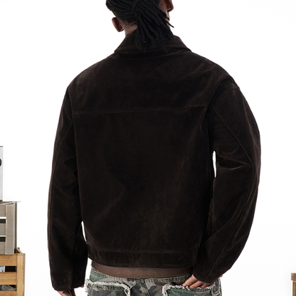 METALLIC SUEDE JACKET I-0058